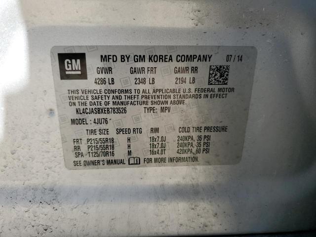 KL4CJASBXEB783526 Buick Encore