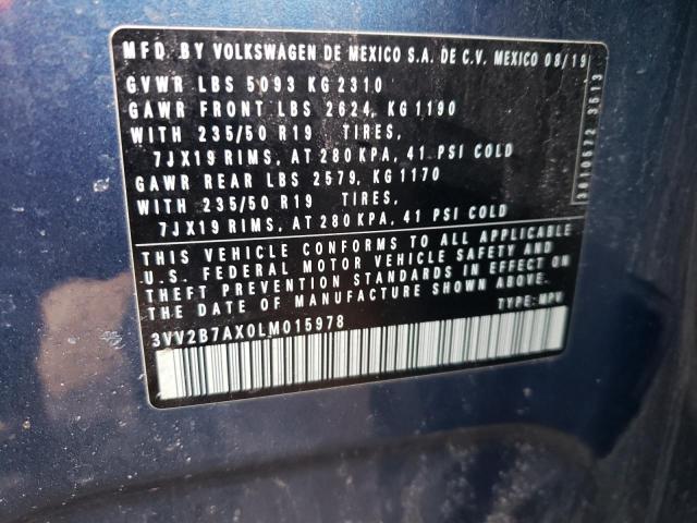 3VV2B7AX0LM015978 Volkswagen TIGUAN SE