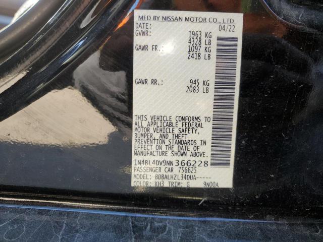 1N4BL4DV9NN366228 Nissan ALTIMA SV