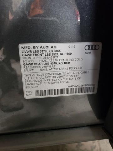 WA1VAAGE6KB005859 Audi E-tron Prestige