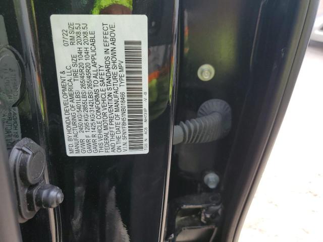 5FNYF8H51NB018466 Honda Passport Exl