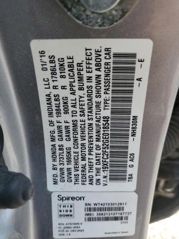 19XFC2F52GE018548 Honda Civic Lx