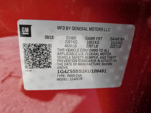 1G4ZS5SS1KU109491 Buick Lacrosse Premium