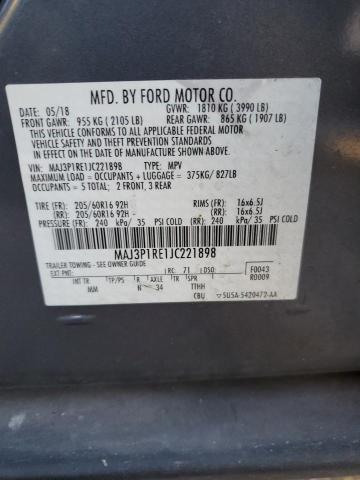 MAJ3P1RE1JC221898 Ford ECOSPORT S