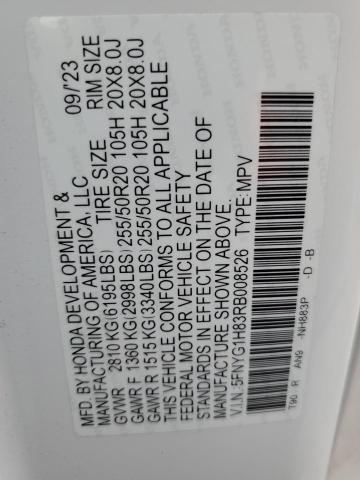 5FNYG1H83RB008526 Honda Pilot Elite
