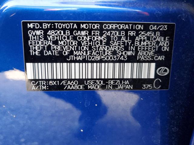 JTHAP1D28P5003743 Lexus Is 500 F Sport