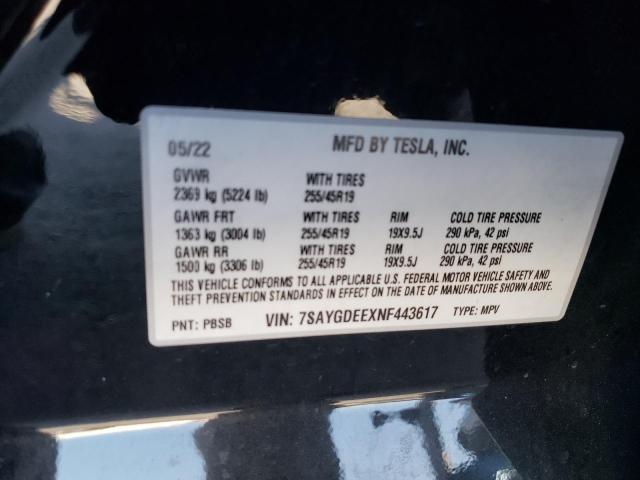 7SAYGDEEXNF443617 Tesla Model Y