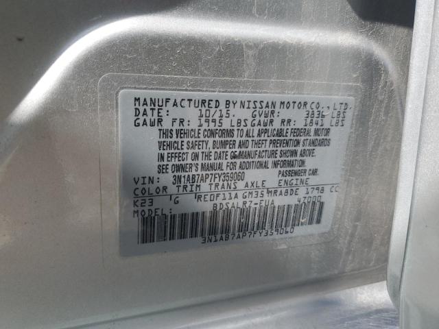 3N1AB7AP7FY359060 Nissan SENTRA S