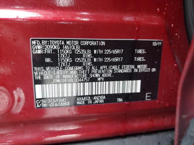 JTMK1RFV8LD044757 Toyota RAV4 LE