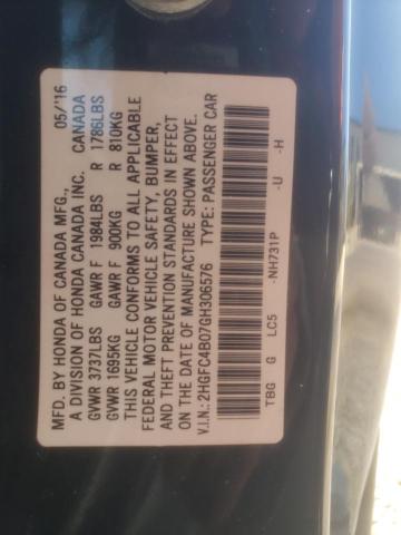 2HGFC4B07GH306576 Honda Civic Lx