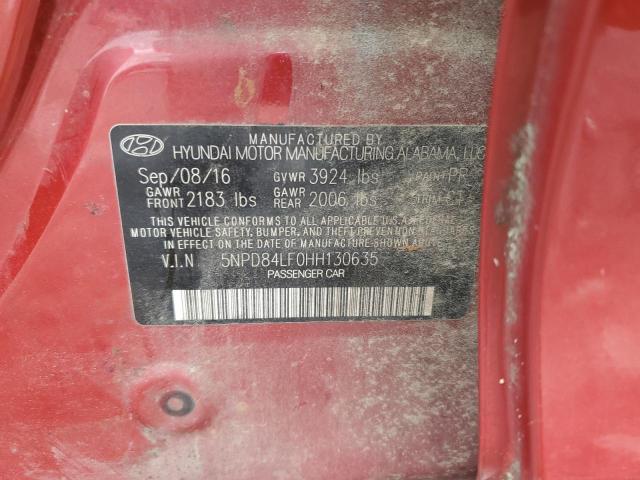 5NPD84LF0HH130635 Hyundai ELANTRA SE