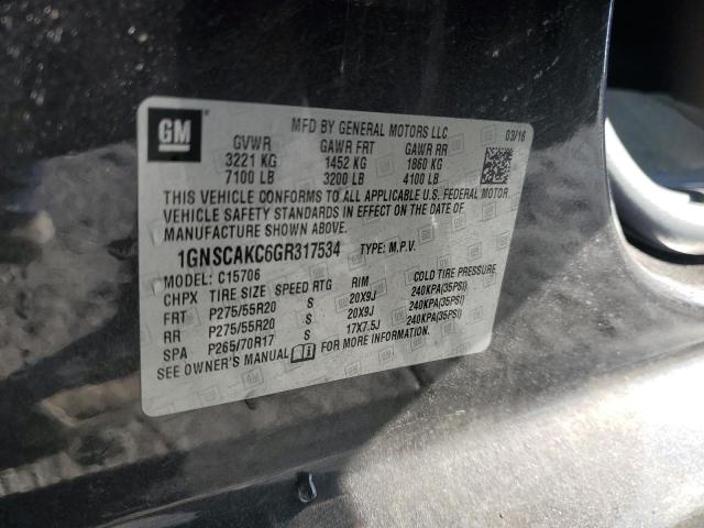 1GNSCAKC6GR317534 Chevrolet Tahoe C1500  Ls