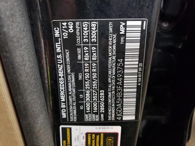 4JGDA5HB3FA493754 Mercedes-Benz Ml 350 4matic