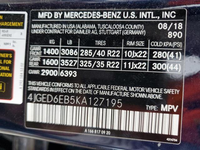 4JGED6EB5KA127195 Mercedes-Benz Gle Coupe 43 Amg