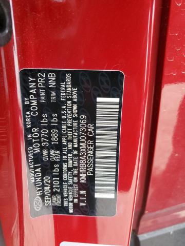 KMHRB8A3XMU073069 Hyundai Venue Se