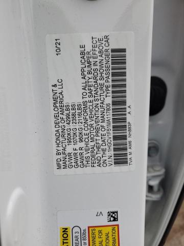 1HGCV1F51MA117806 Honda ACCORD EXL