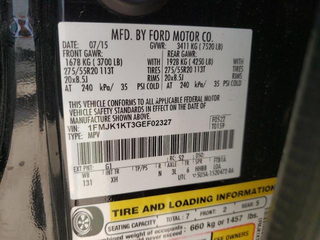 1FMJK1KT3GEF02327 Ford Expedition El Limited