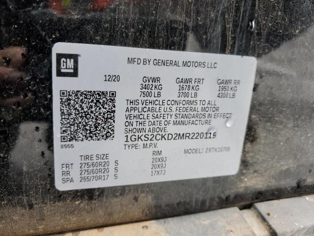 1GKS2CKD2MR220119 GMC Yukon At4