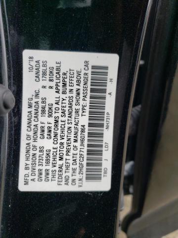 2HGFC2F71JH607864 Honda CIVIC EX