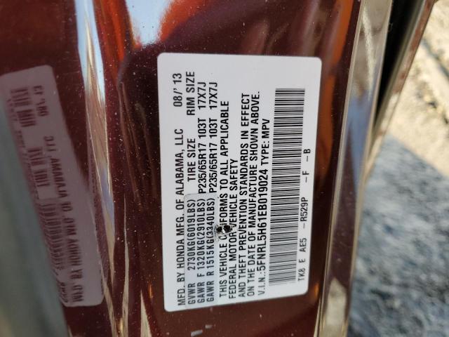 5FNRL5H61EB019024 Honda ODYSSEY EXL