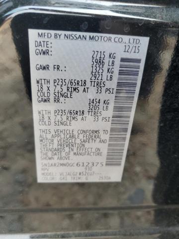 5N1AR2MN0GC612375 Nissan Pathfinder S