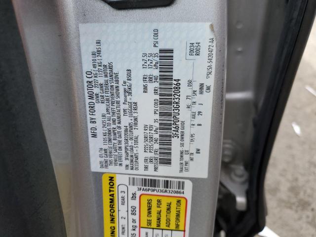 3FA6P0PU3GR320864 Ford Fusion Se Phev