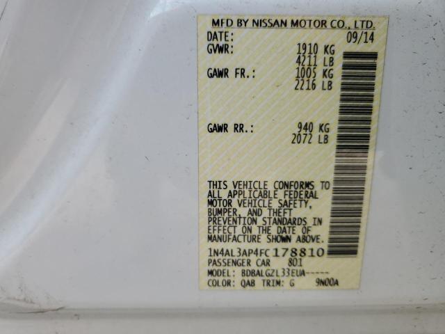 1N4AL3AP4FC178810 Nissan ALTIMA 2.5