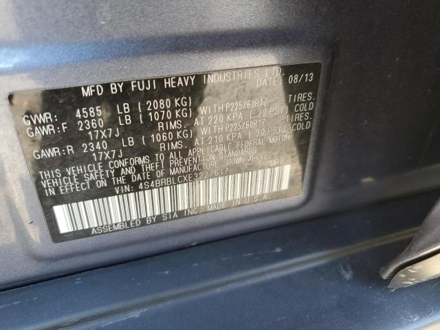 4S4BRBLCXE3227617 Subaru Outback 2.5i Limited
