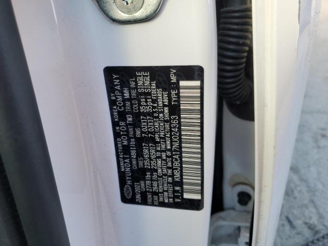KM8JBCA17NU024363 Hyundai Tucson Blue