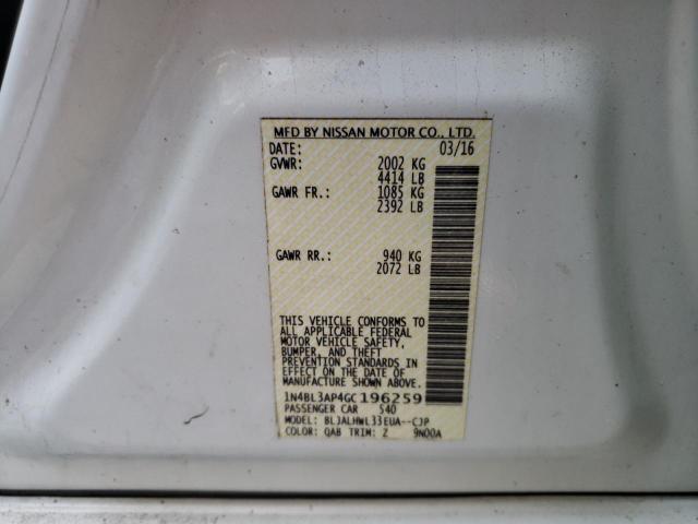 1N4BL3AP4GC196259 Nissan Altima 3.5sl