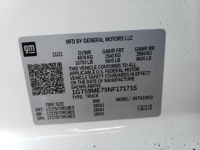 1GT59ME79NF171715 GMC Sierra K2500 Sle