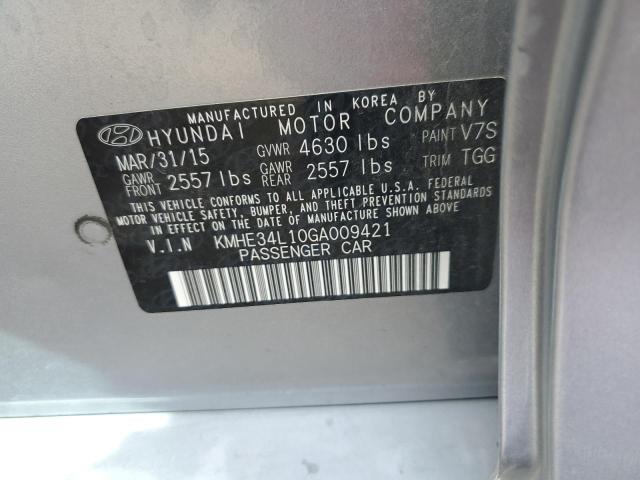 KMHE34L10GA009421 Hyundai SONATA HYBRID