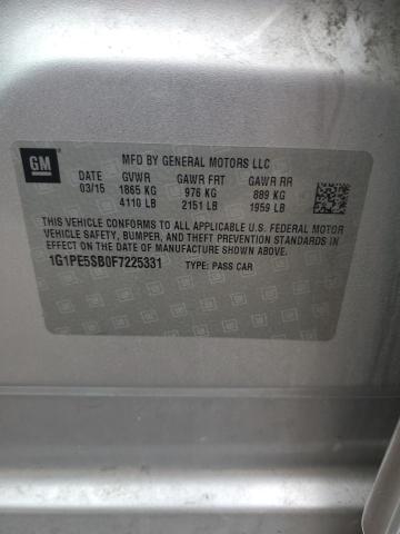 1G1PE5SB0F7225331 Chevrolet CRUZE LT