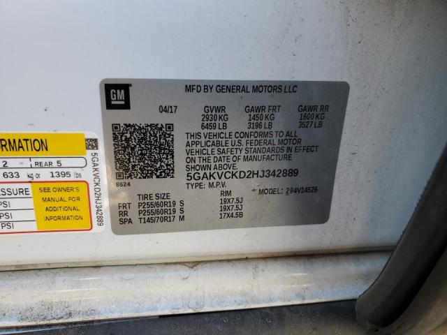 5GAKVCKD2HJ342889 Buick Enclave