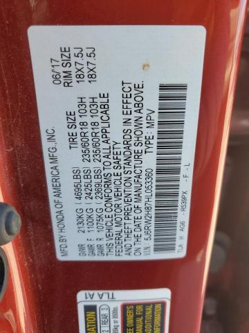 5J6RW2H87HL053360 Honda CR-V EXL