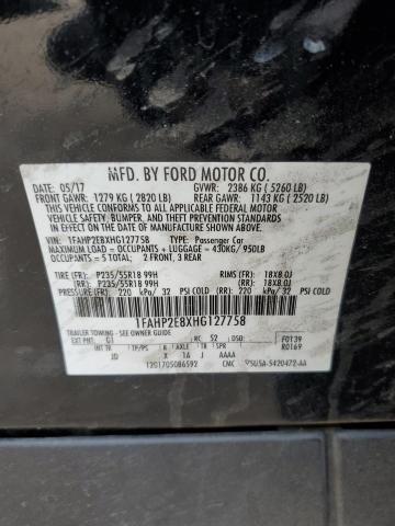 1FAHP2E8XHG127758 Ford TAURUS SEL