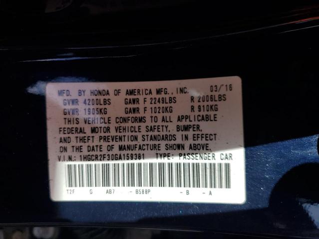 1HGCR2F30GA159381 Honda ACCORD LX