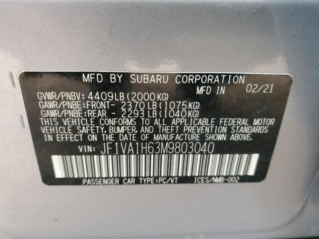JF1VA1H63M9803040 Subaru Wrx Limited