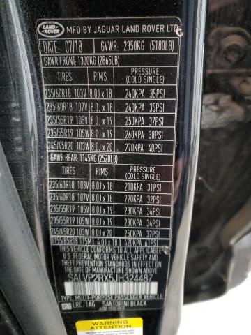 SALVP2RX5JH324487 Land Rover Range Rover Evoque Se