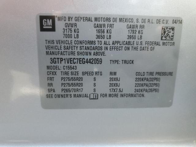 3GTP1VEC7EG442059 GMC Sierra C1500 Slt