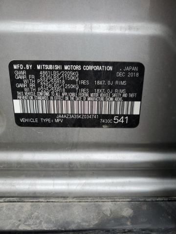 JA4AZ3A35KZ034741 Mitsubishi Outlander Se