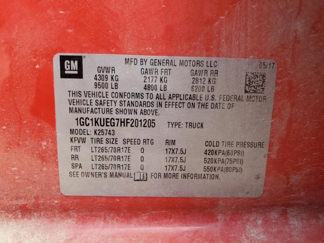 1GC1KUEG7HF201205 Chevrolet Silverado K2500 Heavy Duty
