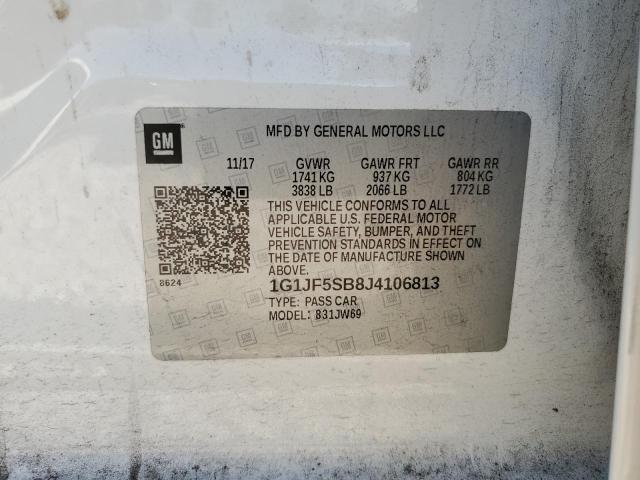 1G1JF5SB8J4106813 Chevrolet Sonic Premier