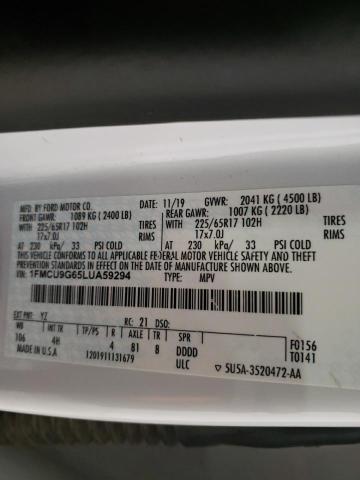 1FMCU9G65LUA59294 Ford ESCAPE SE