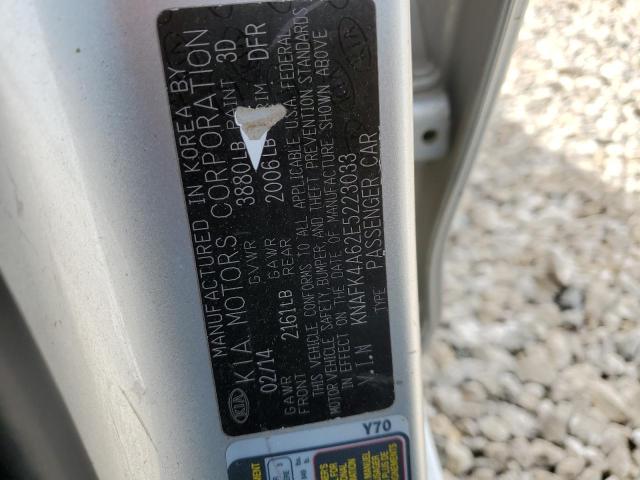 KNAFK4A62E5223033 KIA FORTE LX