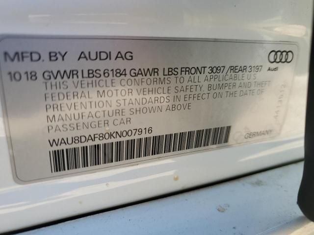 WAU8DAF80KN007916 Audi A8 L
