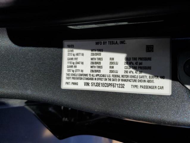5YJ3E1EC5PF671232 Tesla MODEL 3