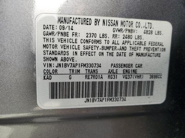 JN1BV7AP1FM330734 Infiniti Q50 BASE