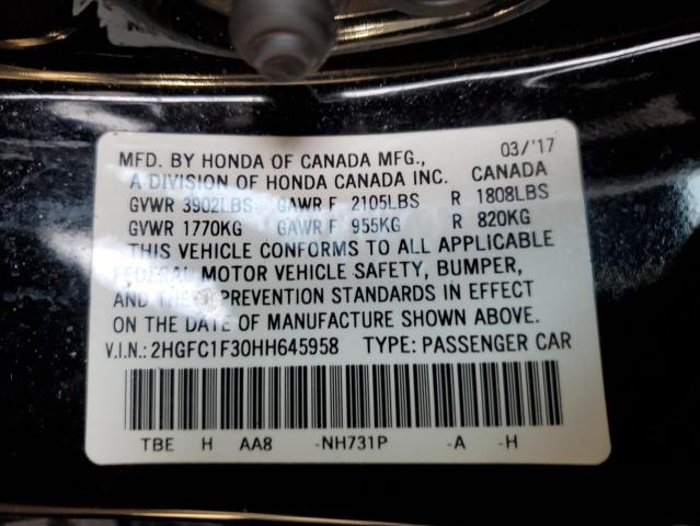 2HGFC1F30HH645958 Honda CIVIC EX
