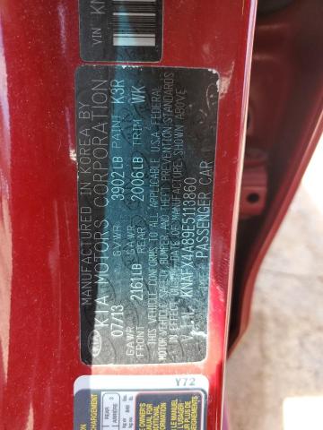 KNAFX4A89E5113860 KIA FORTE EX